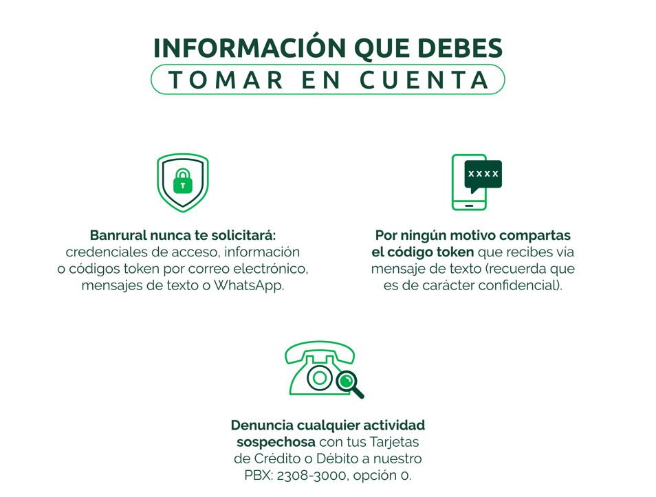 recomendaciones de seguridad de la información Banrural