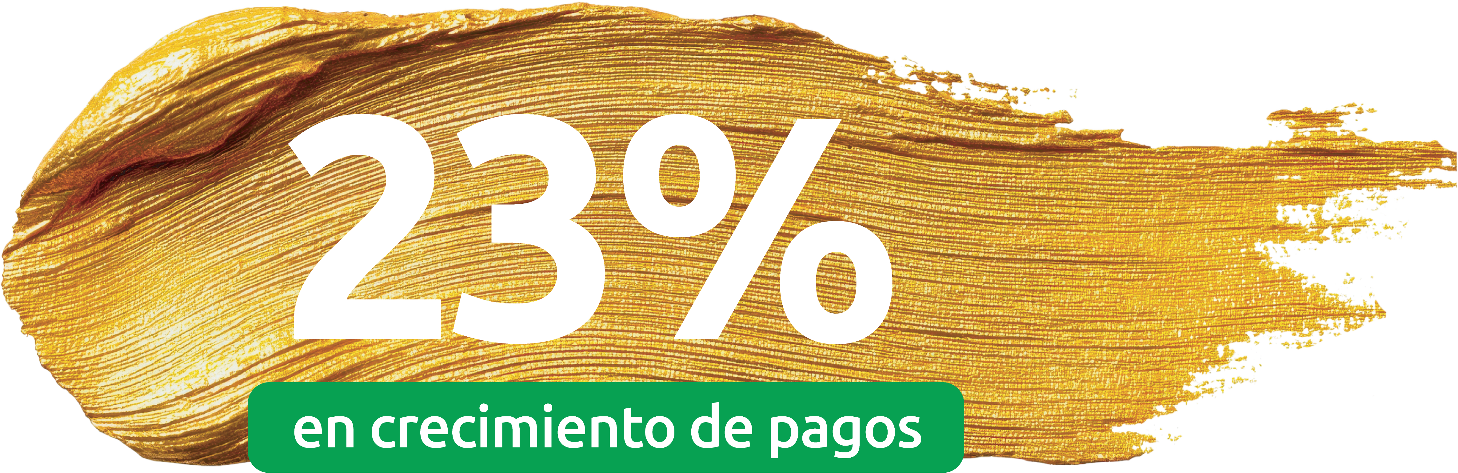 23% en crecimiento de pago